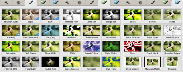 Picasa filters and effects