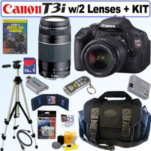 Ready to go: Complete Canon T3i bundle with two lenses for $749.