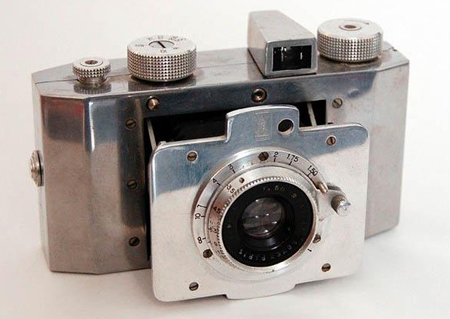 The Derby-Lux was made by Gallus of Paris in 1945. The camera was quite ahead of its time --  it was constructed of machined aluminum, a design that Apple would embrace years later in its MacBook Pro series. The most sought-after cameras of the future won't look much different.