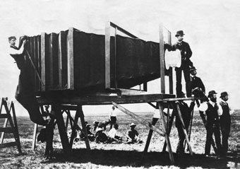 A post that's supposed to be about extreme photographer George R. Lawrence with his giant camera turns into...