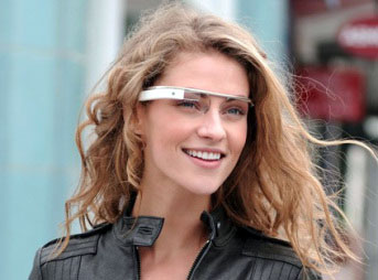 A prototype model of Google Glass which might be on the market by 2014.