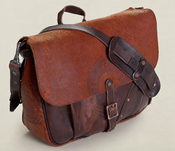 The RRL Leather Mailbag -- getting closer to the perfect camera bag, but still too big and impractical.