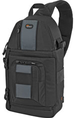 The Lowepro SlingShot 202 AW: ugly, but functional.