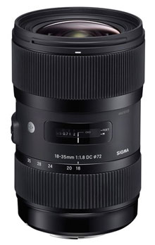 World's fastest zoom, the Sigma 18-35mm F1.8 for Canon, Nikon, Pentax, Sigma and Sony mounts.