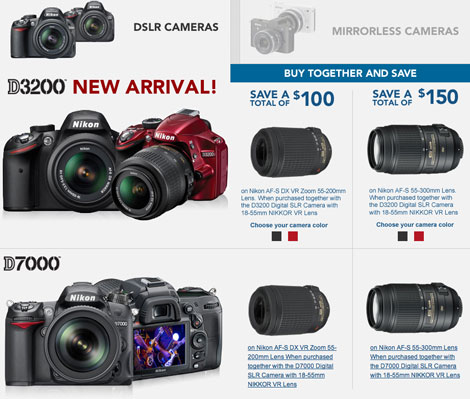 Nikon D3200 & D7000 + Lens Bundle Now Live