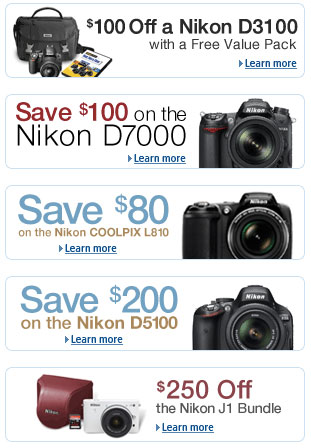 Nikon Save $$$ Deals