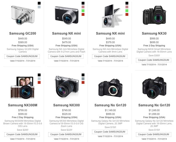 Massive Samsung Cameras Promotion